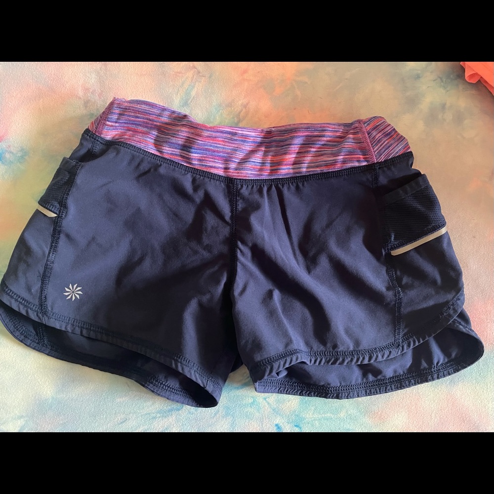 EUC Athleta Girls navy blue shorts, size M/8-10